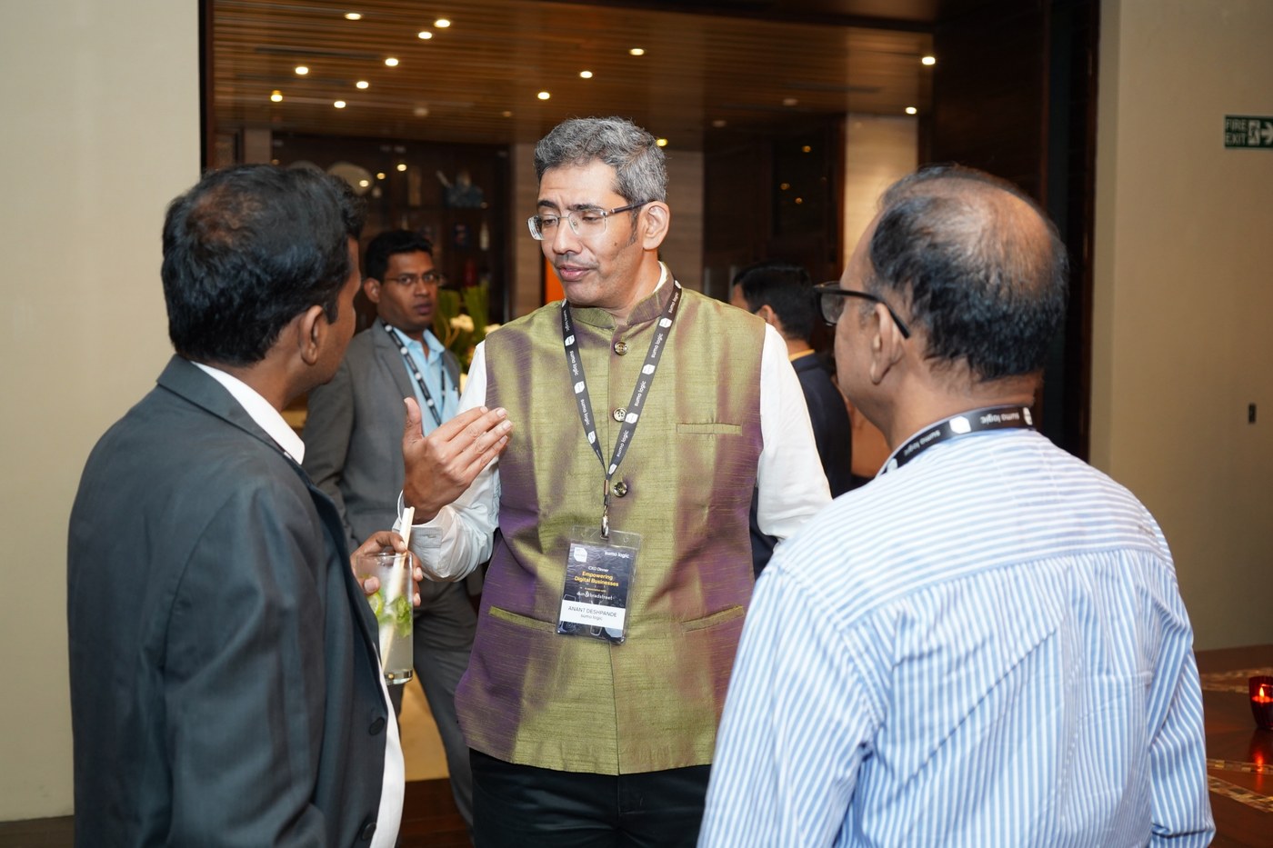 Networking at October Sky event